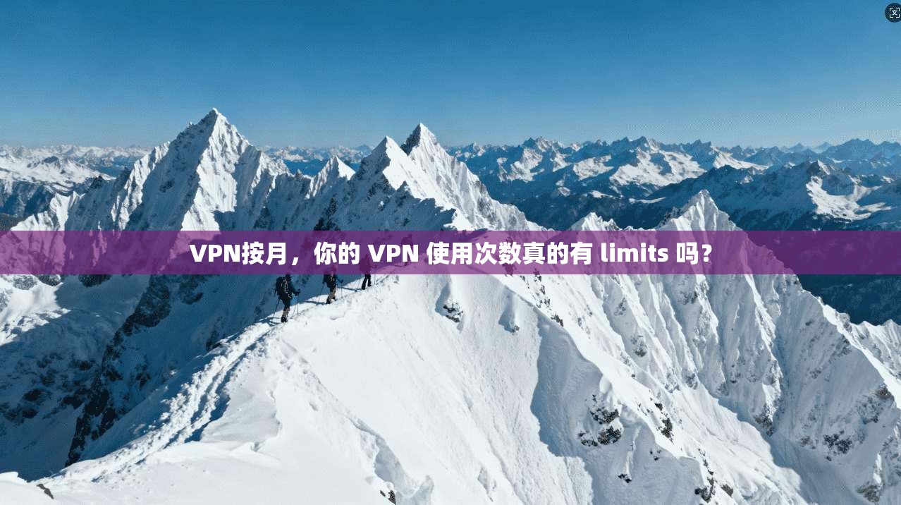 VPN按月，你的 VPN 使用次数真的有 limits 吗？