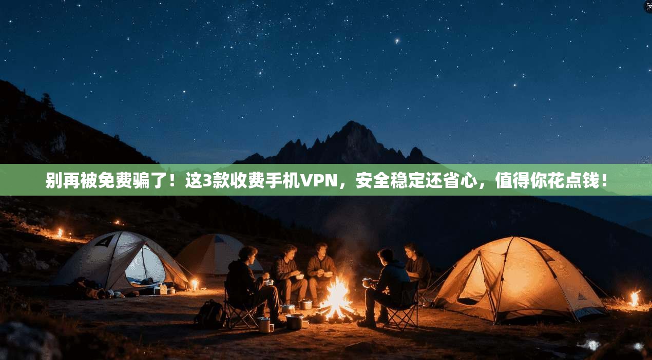 别再被免费骗了!这3款收费手机VPN,安全稳定还省心,值得你花点钱!